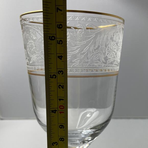Fostoria Renaissance‎ Vintage Iced Tea Glass with Gold Trim EUC - Picture 4 of 6